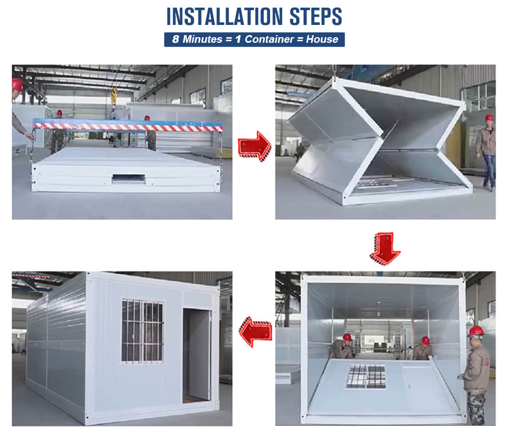 Two-story folding container house Two-story folding container house